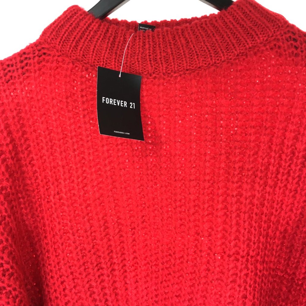 🌺3/$15🌺NWT Red Chunky Knitted Sweater - Picture 4 of 5